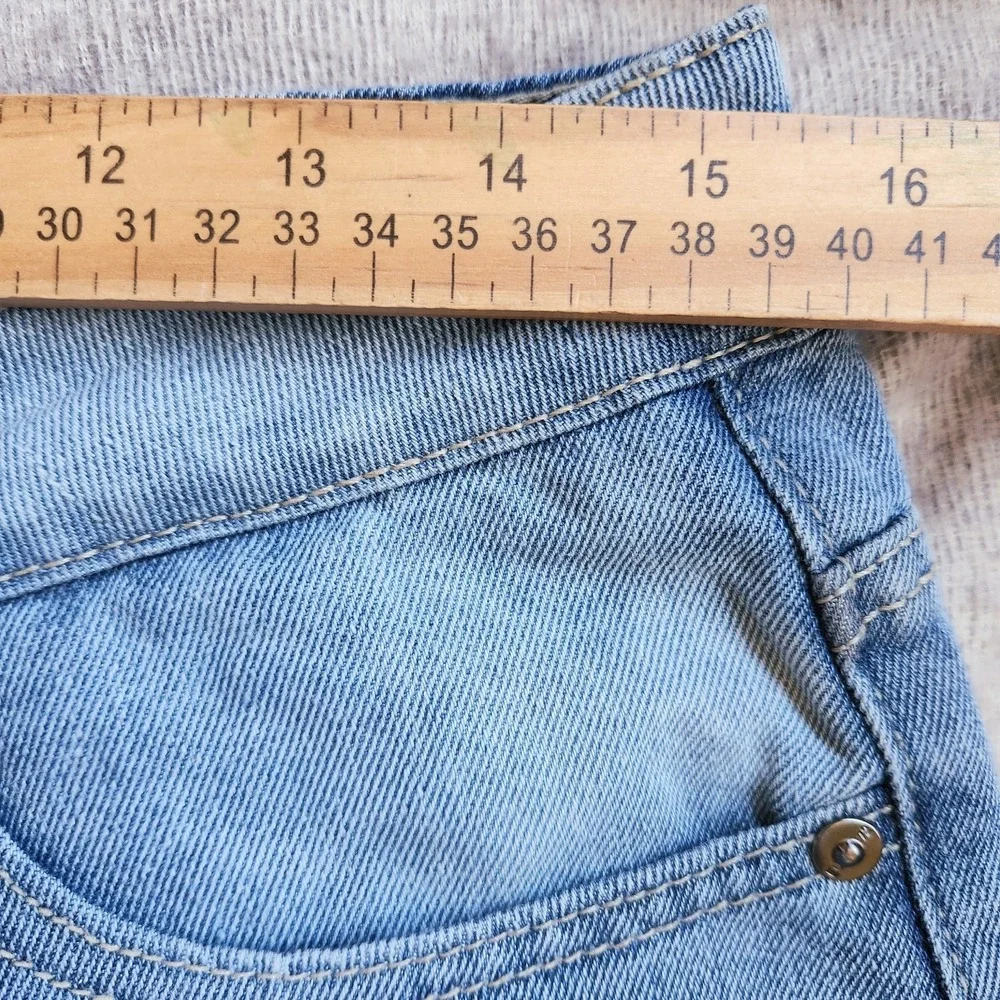 Vintage Ecko Denim Shorts Mens 30 Jorts Blue Zip Fly Chino Casual Adult Y2K‎